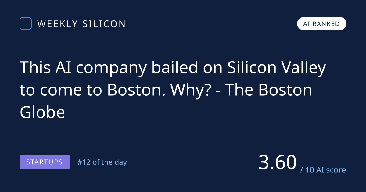 This AI company bailed on Silicon Valley to come to Boston. Why ...