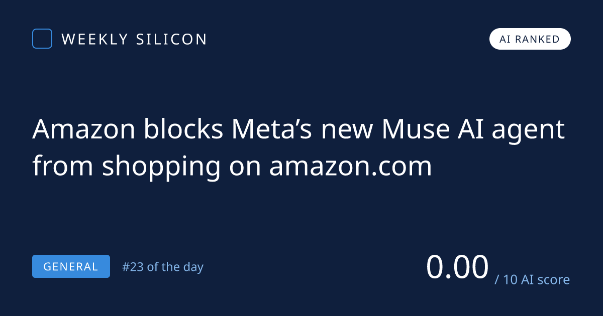 Amazon blocks Meta’s new Muse AI agent from shopping on amazon.com ...
